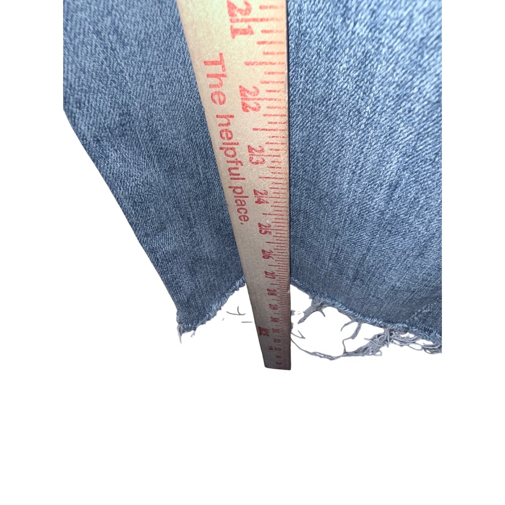 Judy Blue High Rise Dad Jean Medium Wash Distressed Raw Hem Size 9/29 Womens - Picture 8 of 12